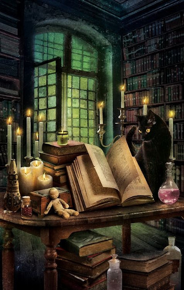 Le chat dans la bibliothèque